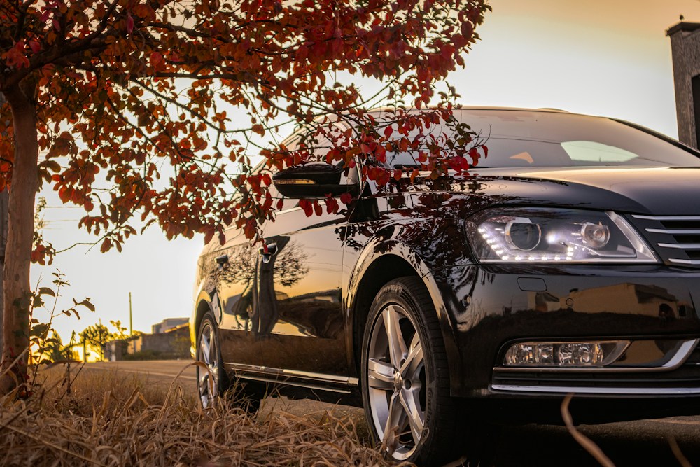Volkswagen familiar negro al aire libre